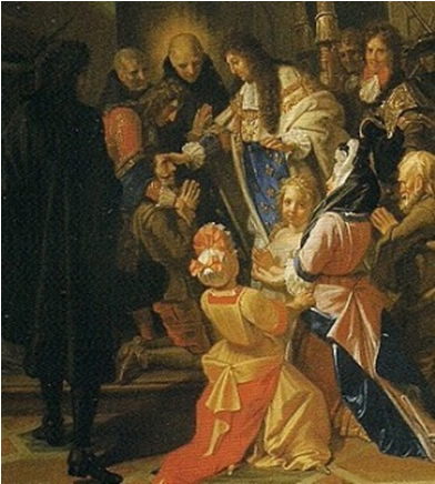 Luis XIV curando la escrófula-1690- Jean Jouvenet-
    Iglesia Abadía      de Saint-Riquier