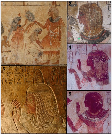 Algunas imágenes de Neferhotep y Merytra que formaron  parte del grupo 1.